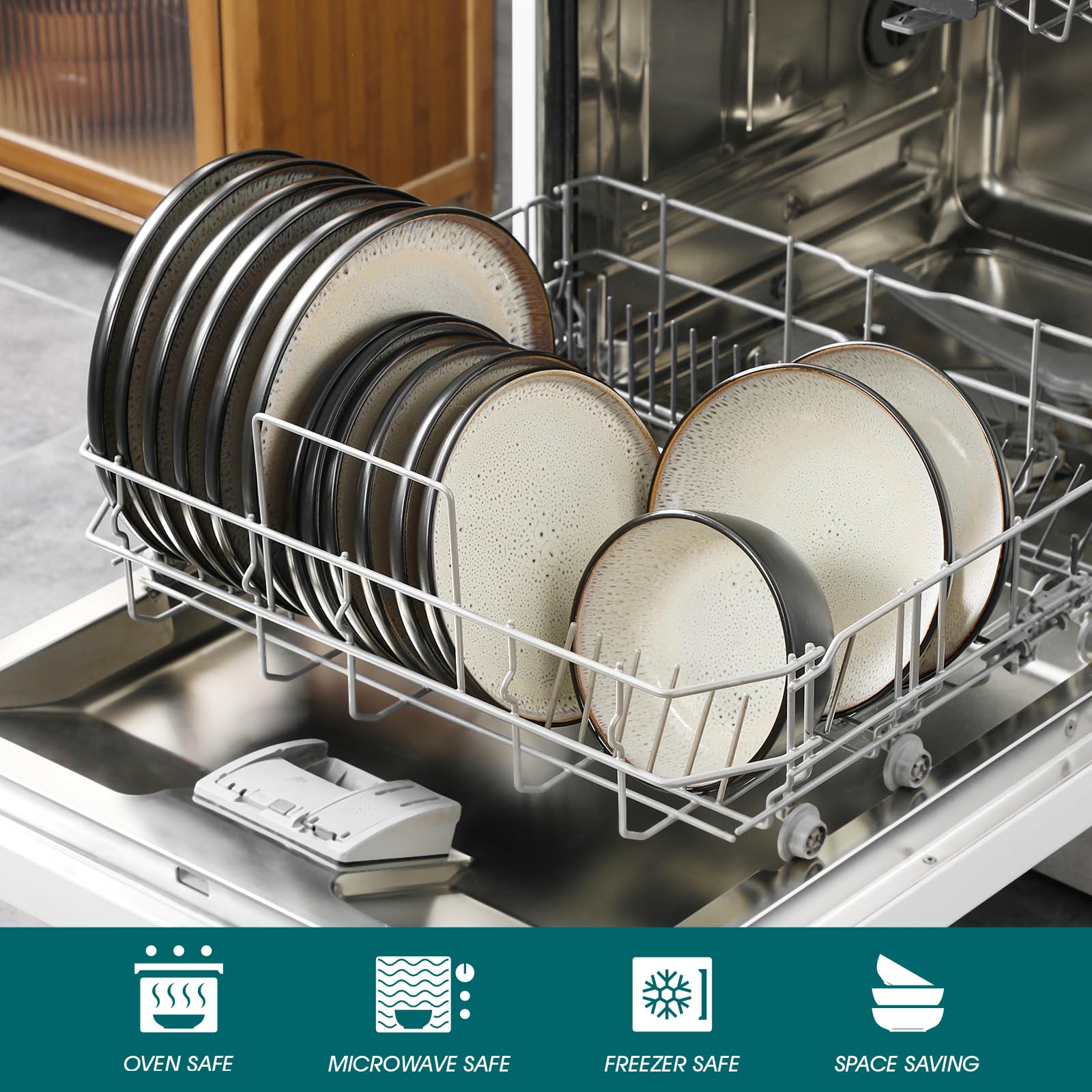 Vancasso placas resistentes al microondas Amber, perfectas para recalentar comidas.