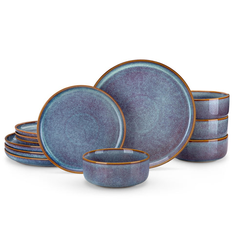 Vancasso Playa plato de cena gris-azul, experiencia diaria en la mesa