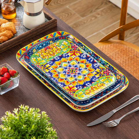 Regalo práctico para casas nuevas con bandejas cerámicas bohemias de vancasso