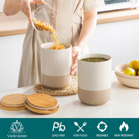 Frasco Sabine para café y té, diseño speckled moderno en la encimera