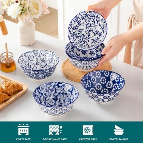 diseño azul floral vancasso Selene aporta estilo sofisticado a cada comida.