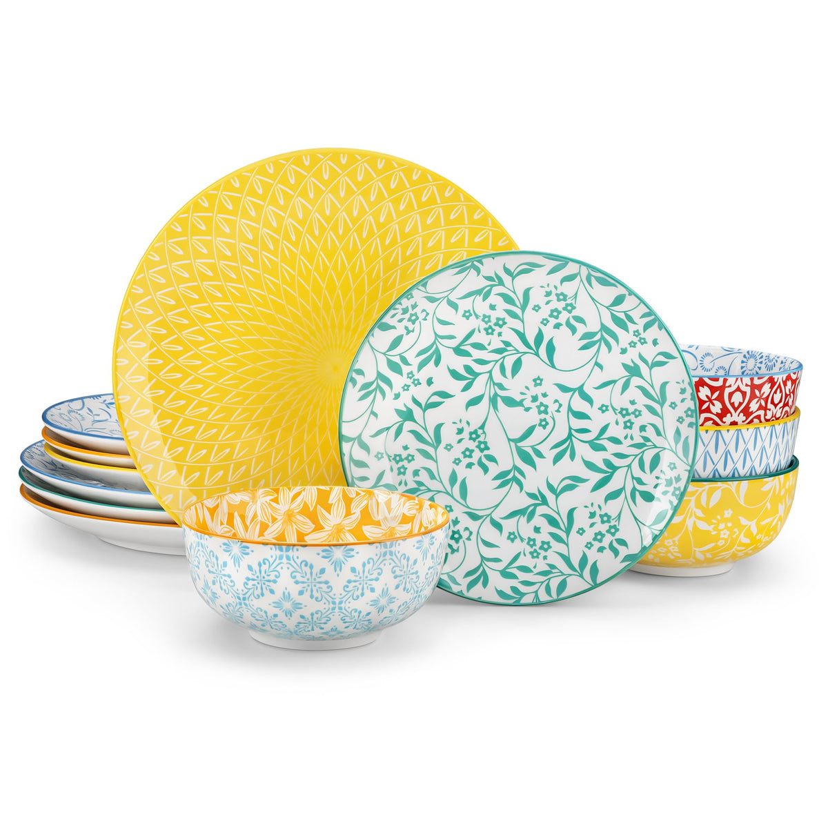 vancasso SELENE: conjunto de platos y tazones para 4 comensales, ideal para cenas diarias.