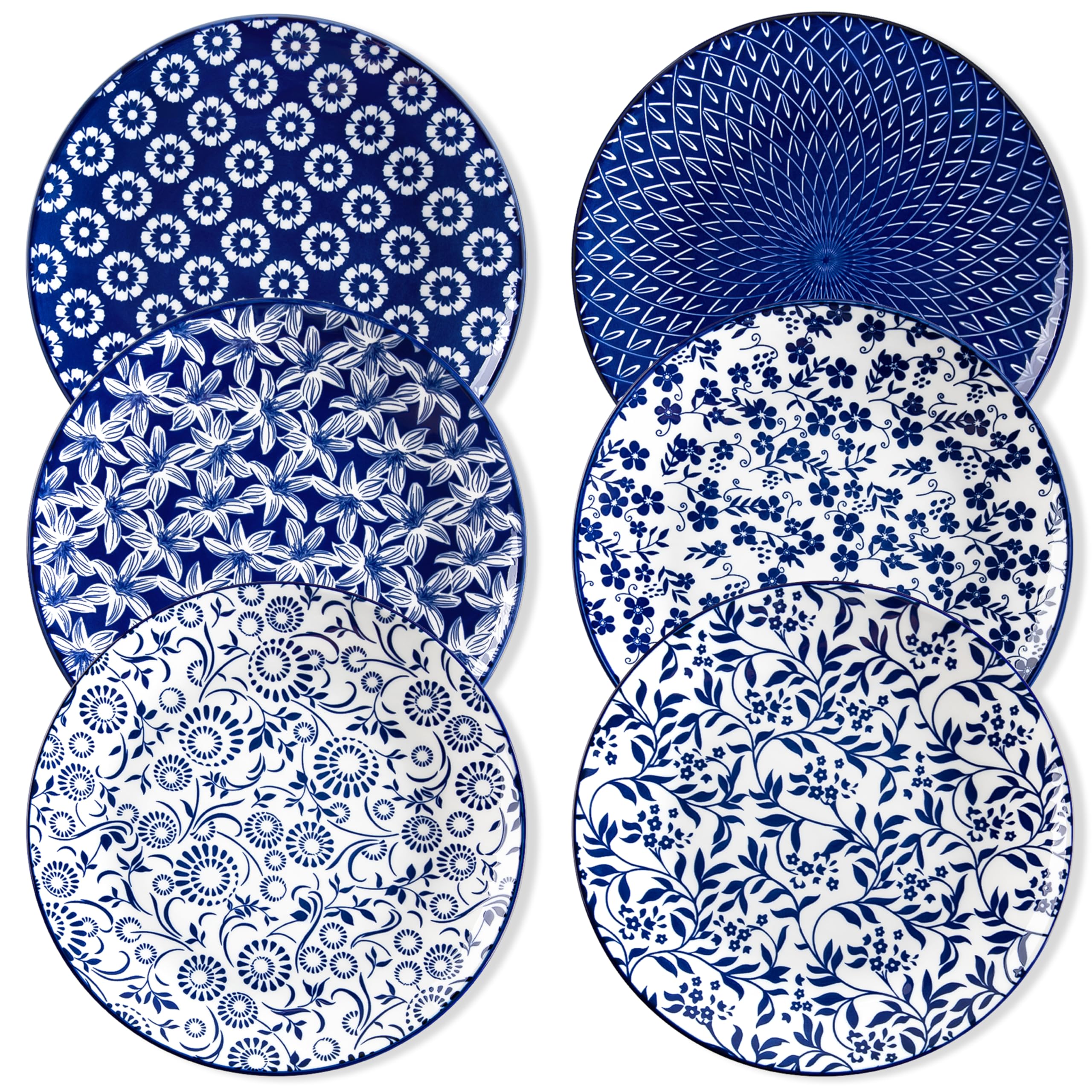 Vancasso Selene: plato grande azul y blanco para una cena elegante.