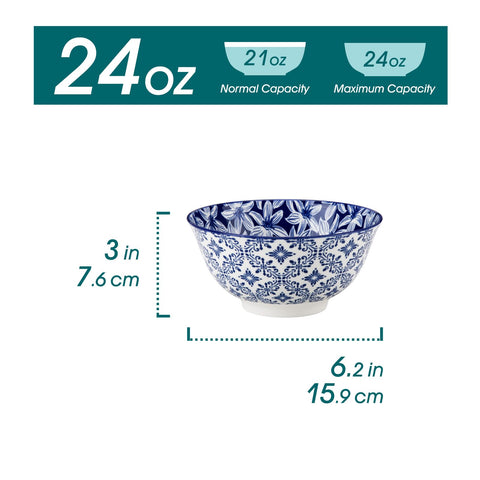 tazón de sopa vancasso Selene, diseño azul blanco, realza la mesa con elegancia.