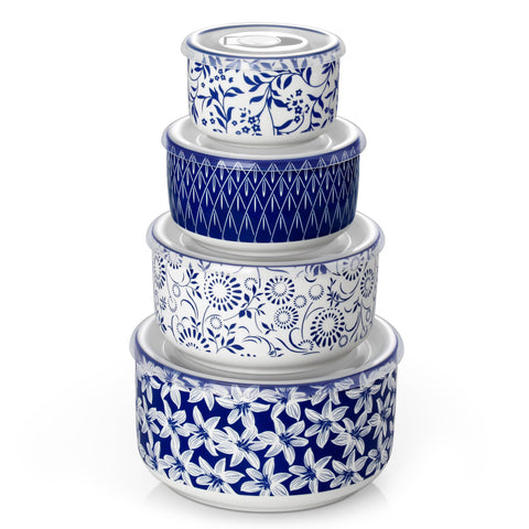 Conjunto vancasso SELENE de tazones apilables con tapas de cerámica