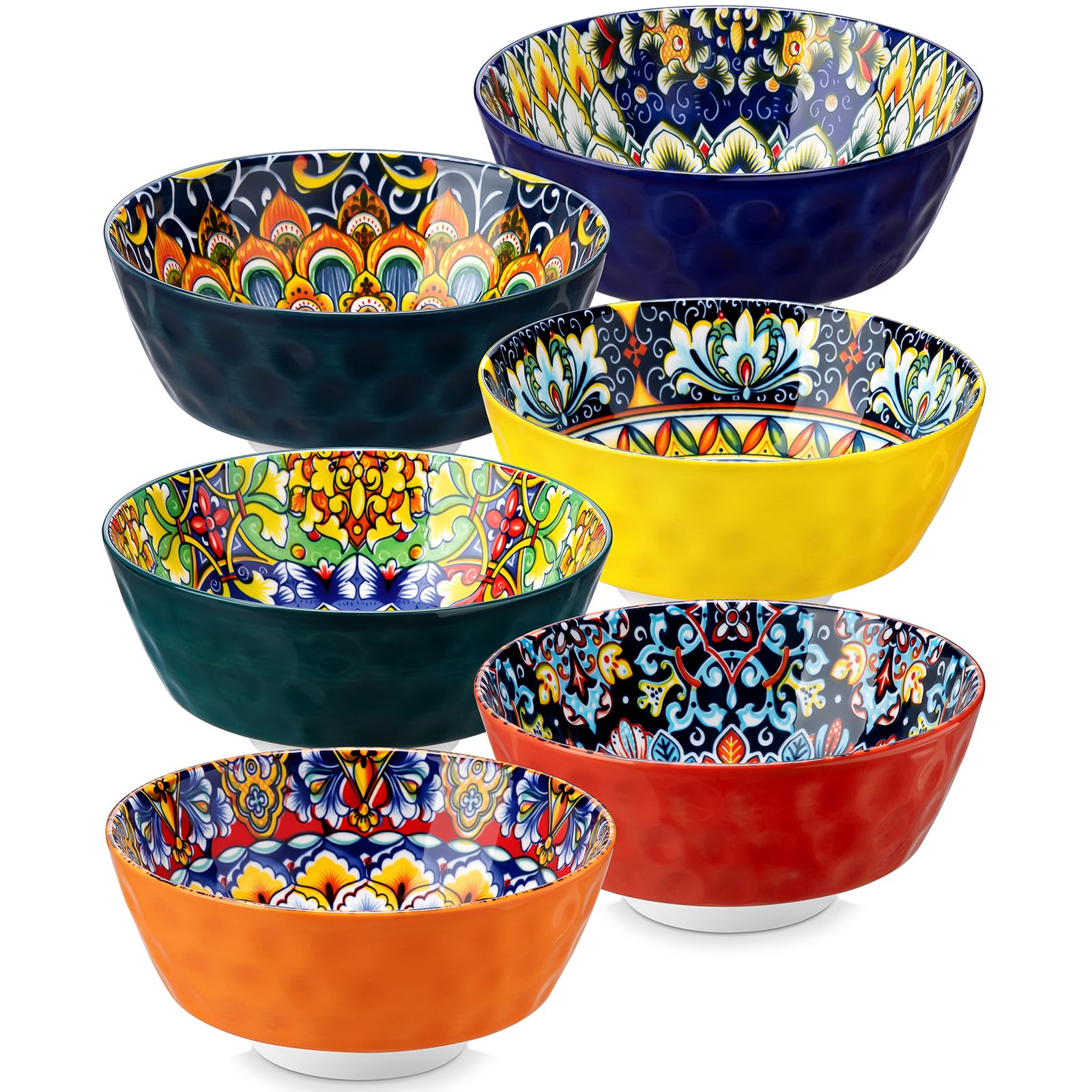 Vancasso Simi, cuenco cerámico con diseño bohemio, ideal para mesa colorida.