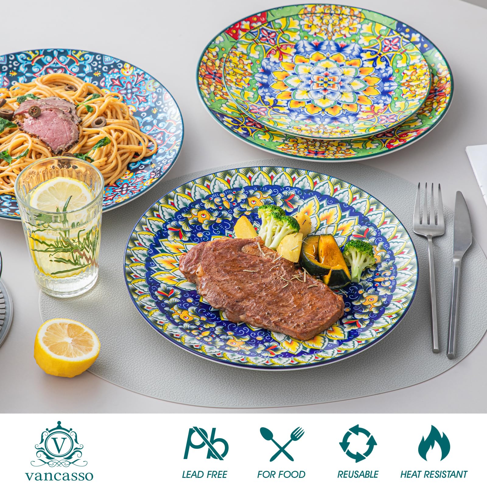 Plato aperitivo Vancasso SIMI con diseño bohemio para entrantes elegantes.