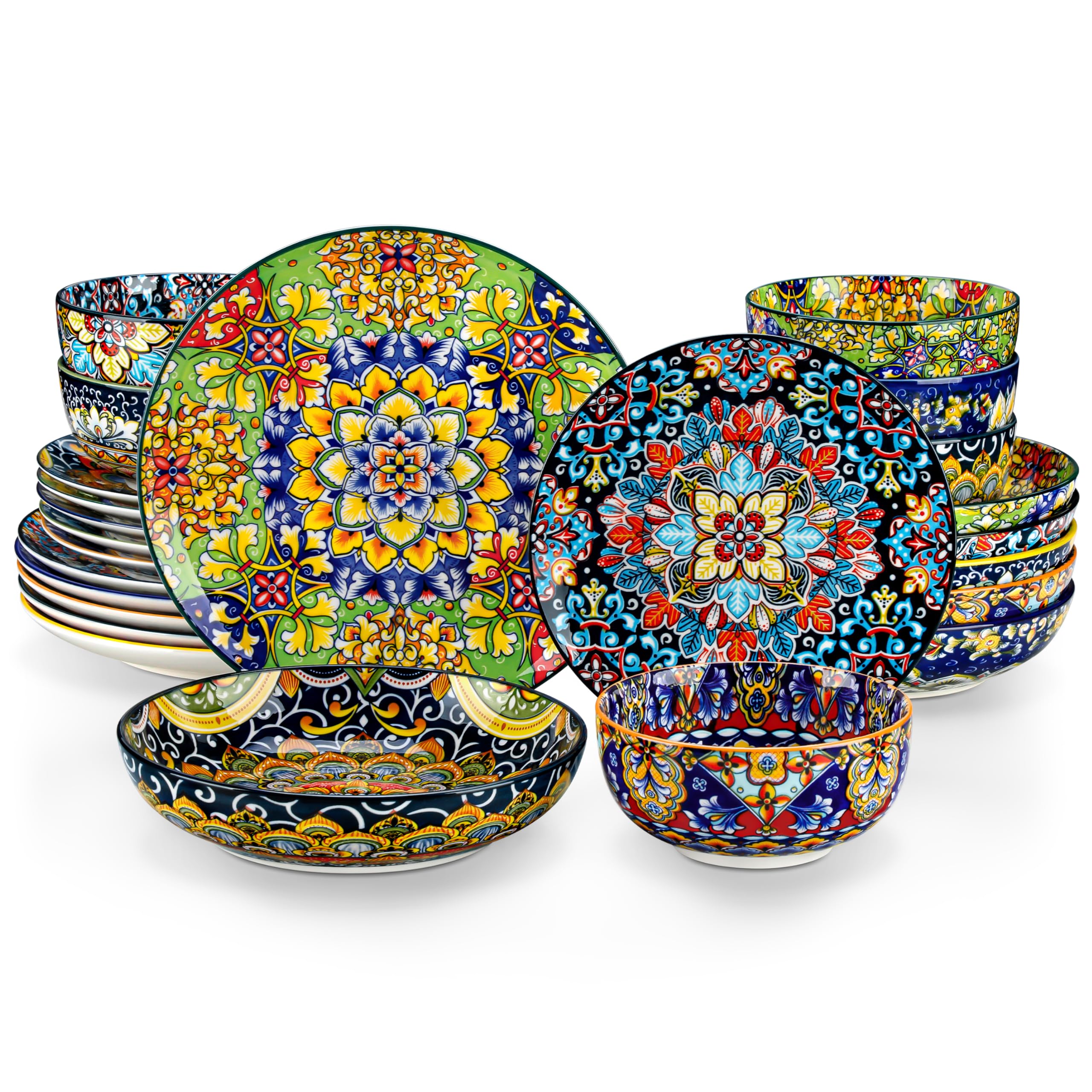 Conjunto SIMI de vancasso, plato principal de 10,5 pulgadas, diseño bohemio elegante para comidas.