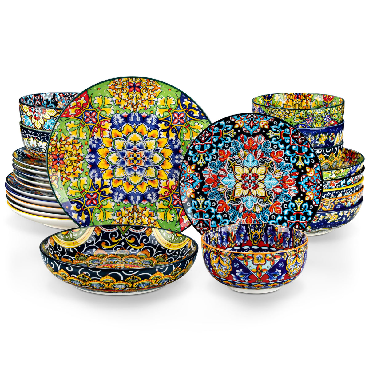 Conjunto SIMI de vancasso, plato principal de 10,5 pulgadas, diseño bohemio elegante para comidas.