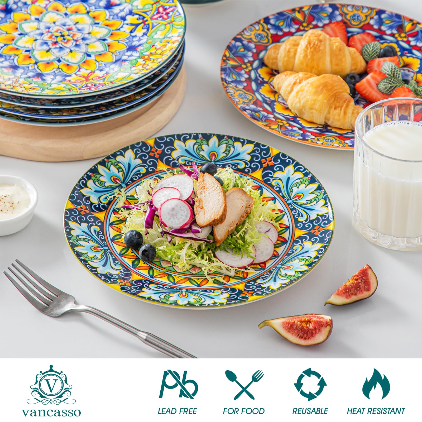 Diseño bohemio y colores vivos de Vancasso Simi para la mesa.