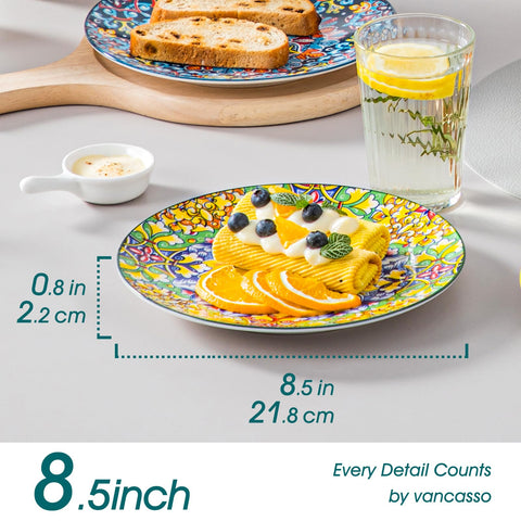 Vancasso Simi plato de cena pequeño 8,5 pulgadas para porciones diarias.