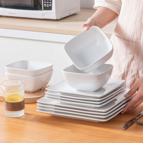 Vancasso Soho: presentación de mesa cuadrada, ideal para cenas modernas en casa.