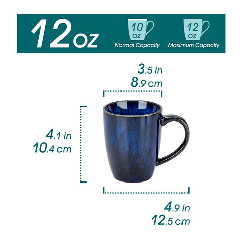 Vancasso STARRY, esmalte azul reactivo único para cada taza
