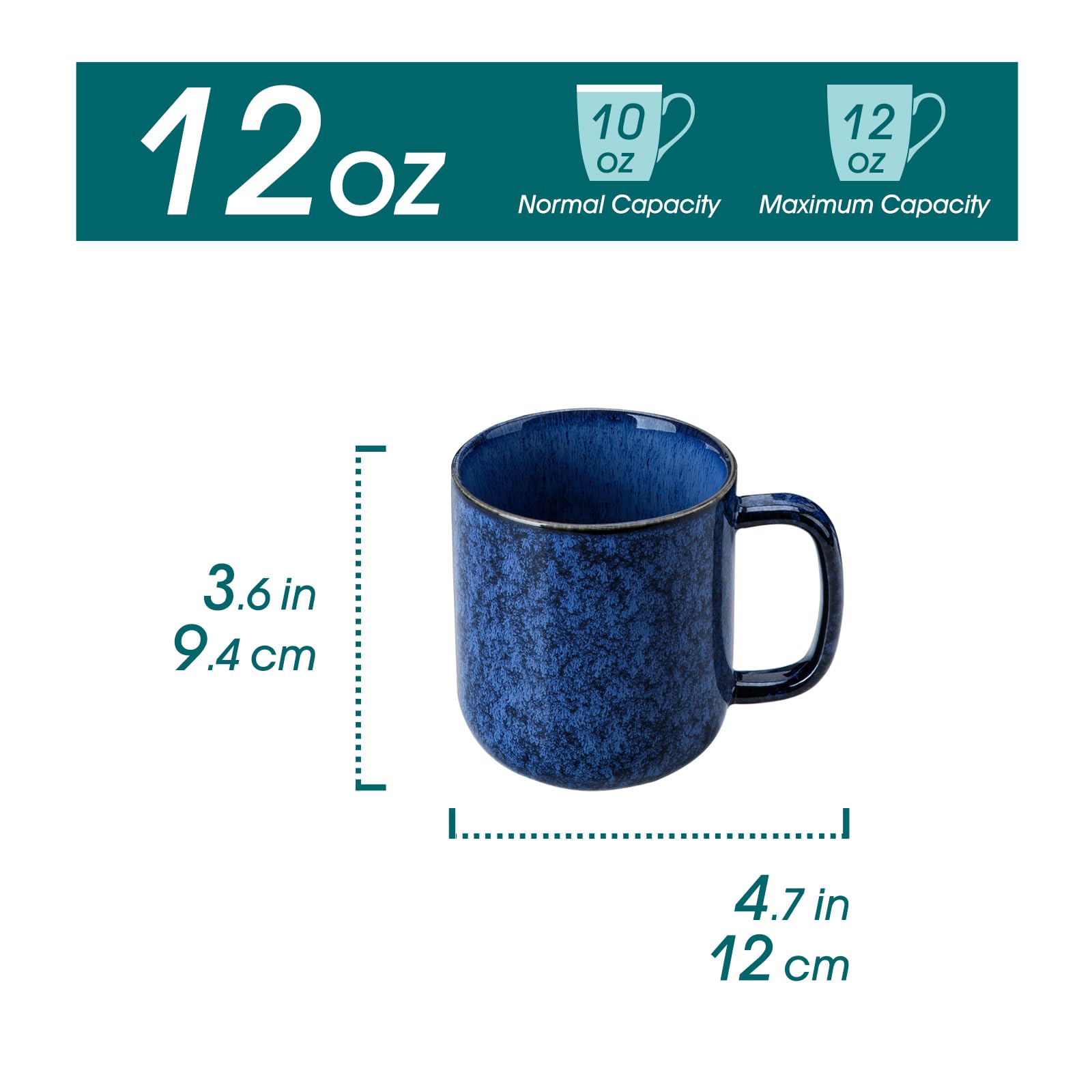 Conjunto de 6 tazas vancasso Starry sobre bandeja, perfecto para desayunos