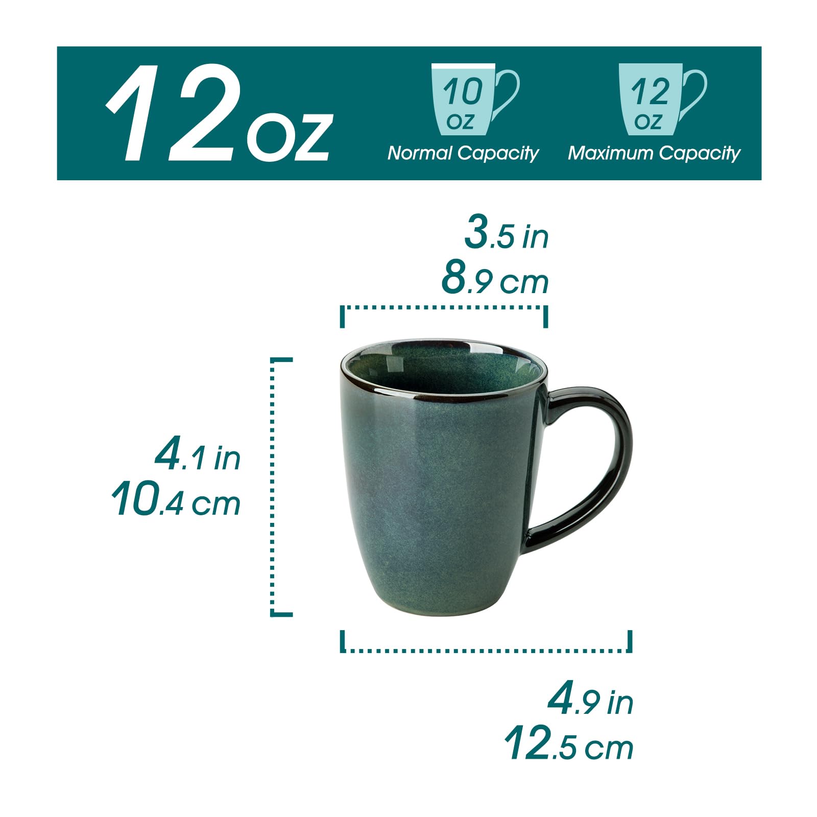 Tazas Vancasso Starry con mango amplio para un agarre cómodo
