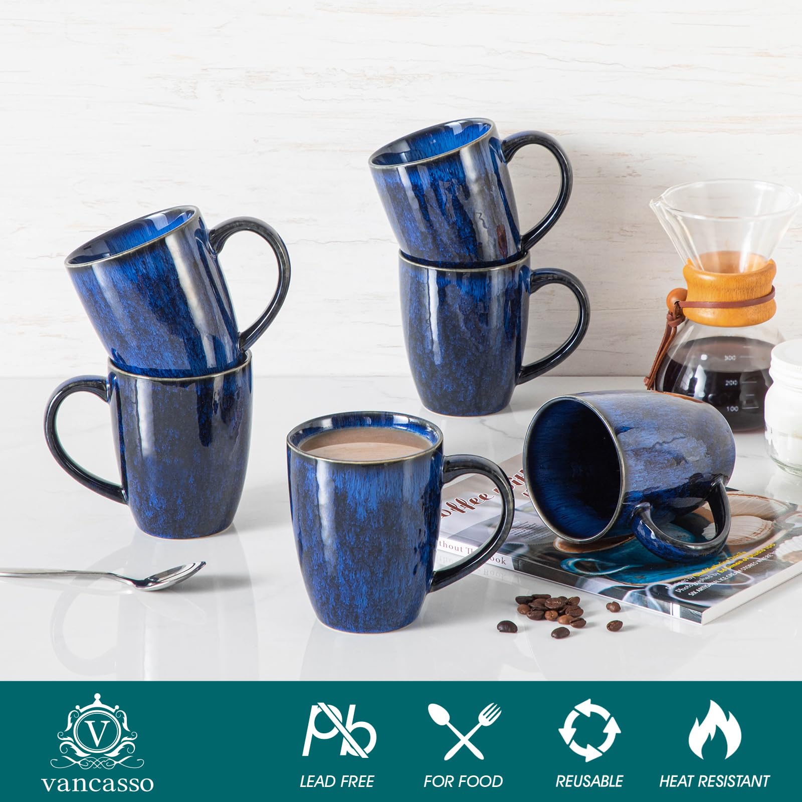 STARRY: taza cerámica con mango cómodo para bebidas calientes