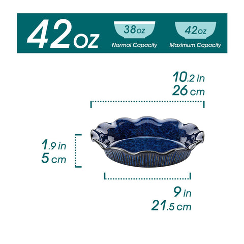Vancasso Stern, molde cerámico para quiche de 9 pulgadas, ideal para recetas caseras.
