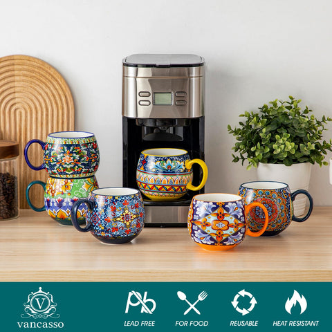 Taza de café con leche bohemios de Vancasso, diseño elegante.