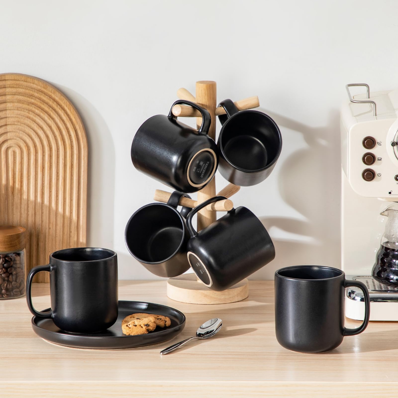 Taza vancasso de 470 ml para bebidas espumosas, diseño práctico.