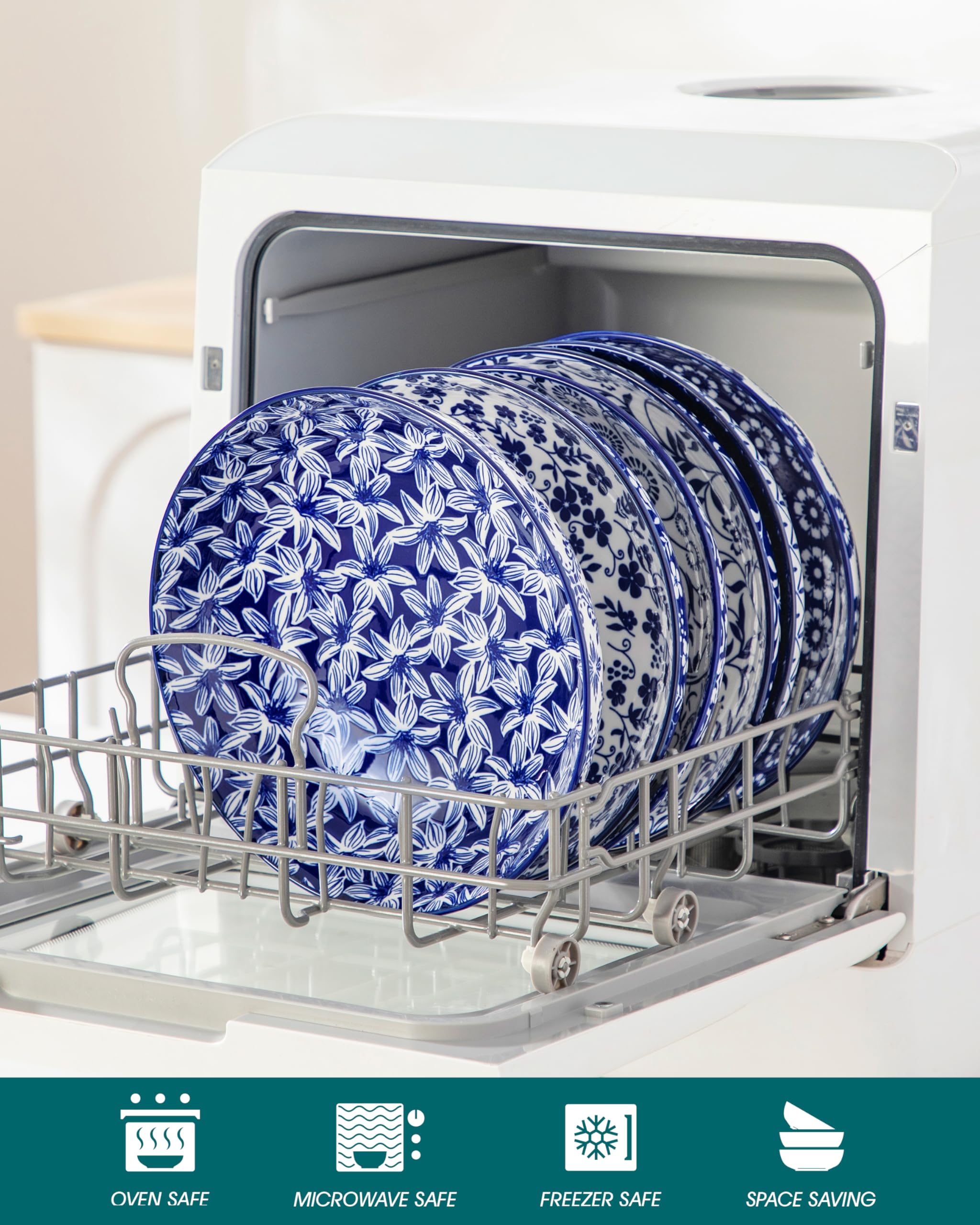 Vancasso tazones apilables, conjunto de 6 para almacenamiento compacto.