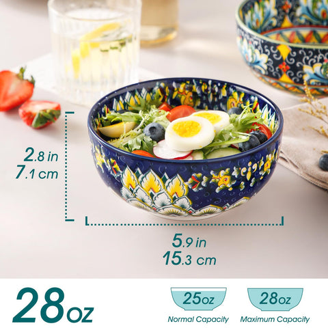 Conjunto de tazones coloridos Vancasso para comidas diarias y presentaciones alegres.