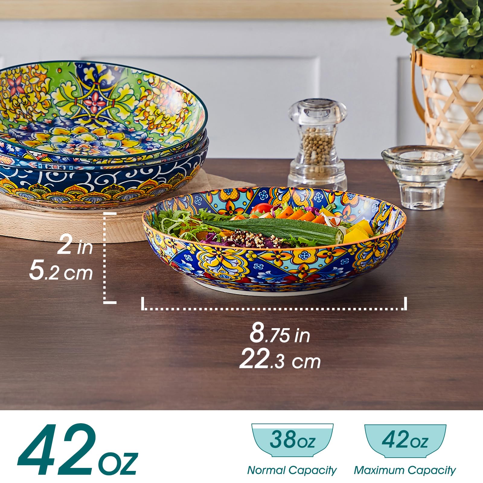 Tazones Vancasso para pasta, colores vivos que inspiran la mesa