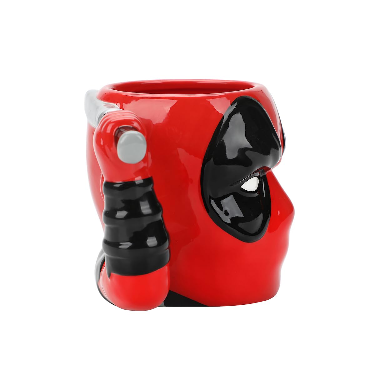 Taza Vandor Deadpool esculpida, capacidad de 18 oz para bebidas favoritas.