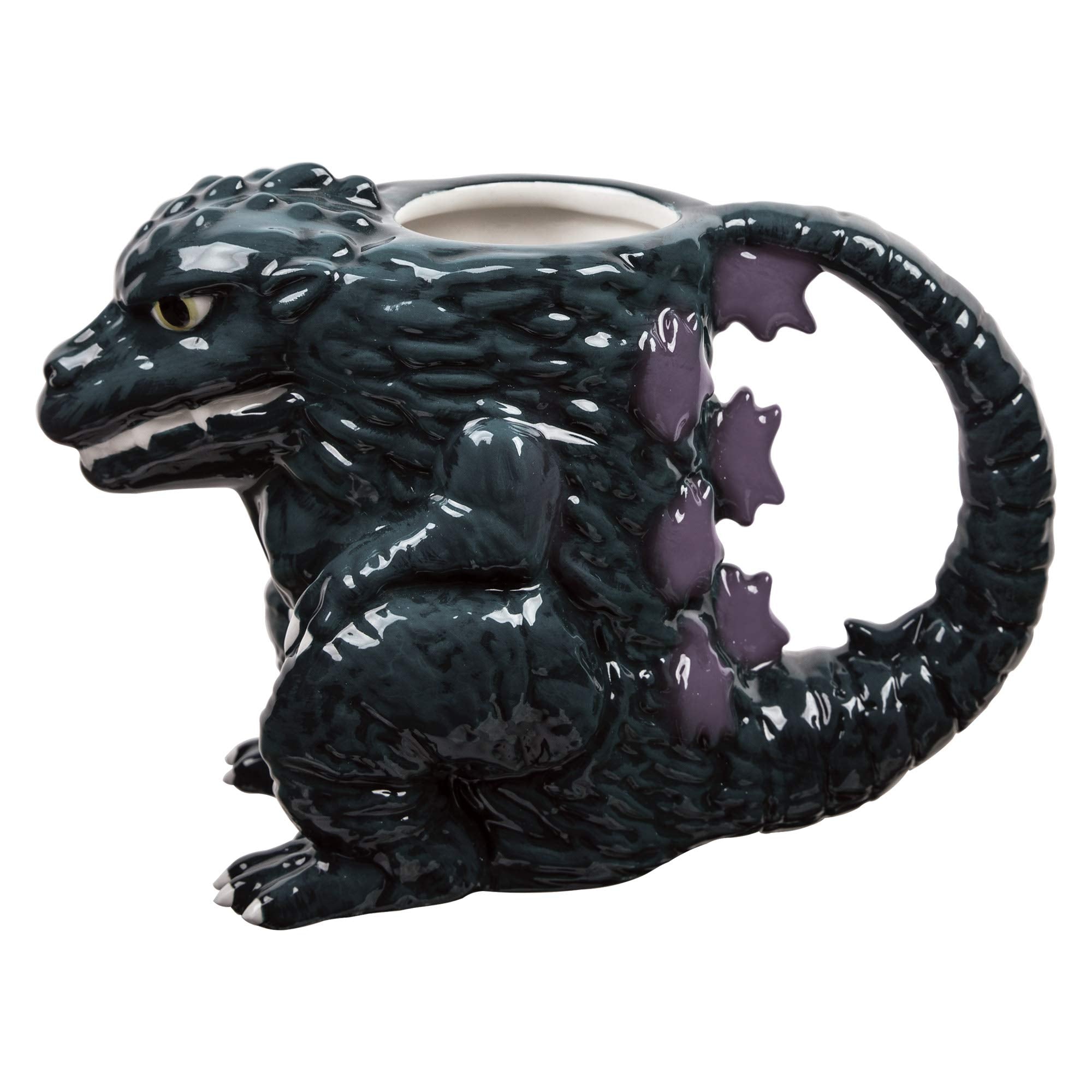 Taza Vandor Godzilla con escultura cerámica para café diario.