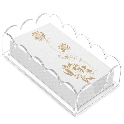 Vaneme porta-servilletas acrílico cristal: organización elegante para baño y cocina.