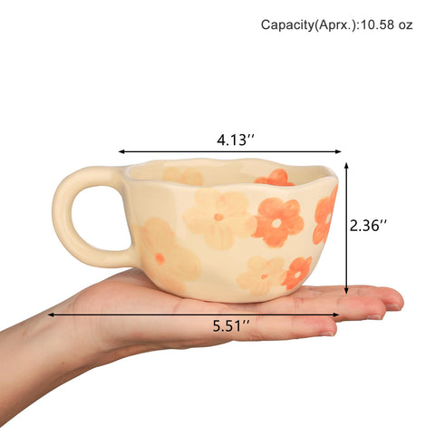VanEnjoy taza cerámica con fresa, perfecta para té y momentos de pausa.