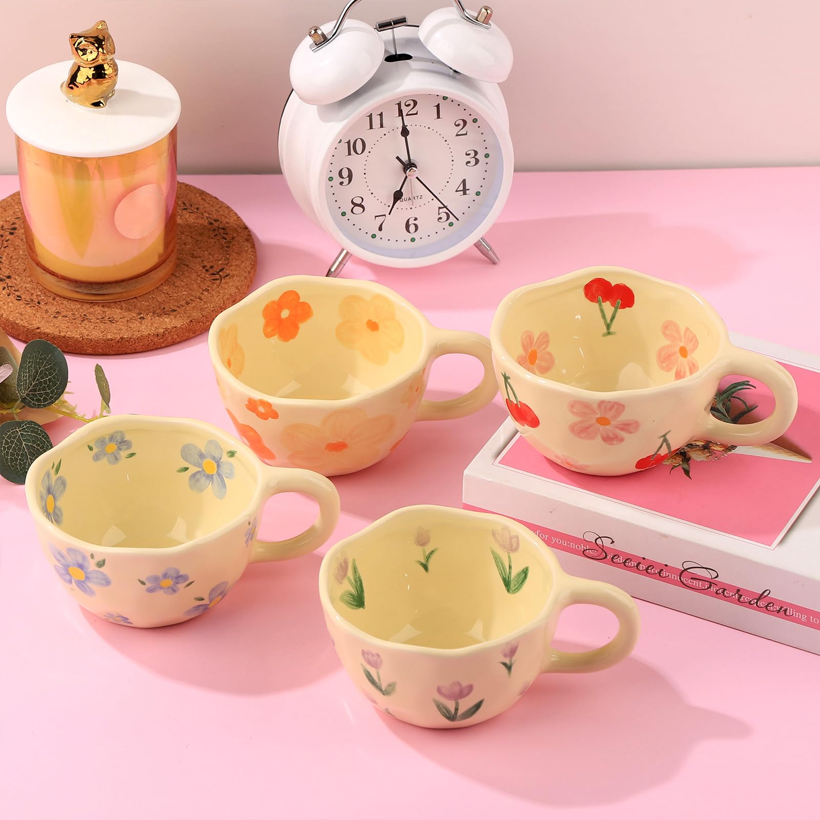 VanEnjoy taza diseño artístico cerámica, disfrute diario con aroma.