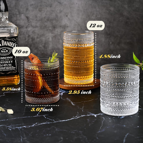 VANKUTL diseño perlas embosadas hobnail, vaso robusto para uso diario con agarre seguro.