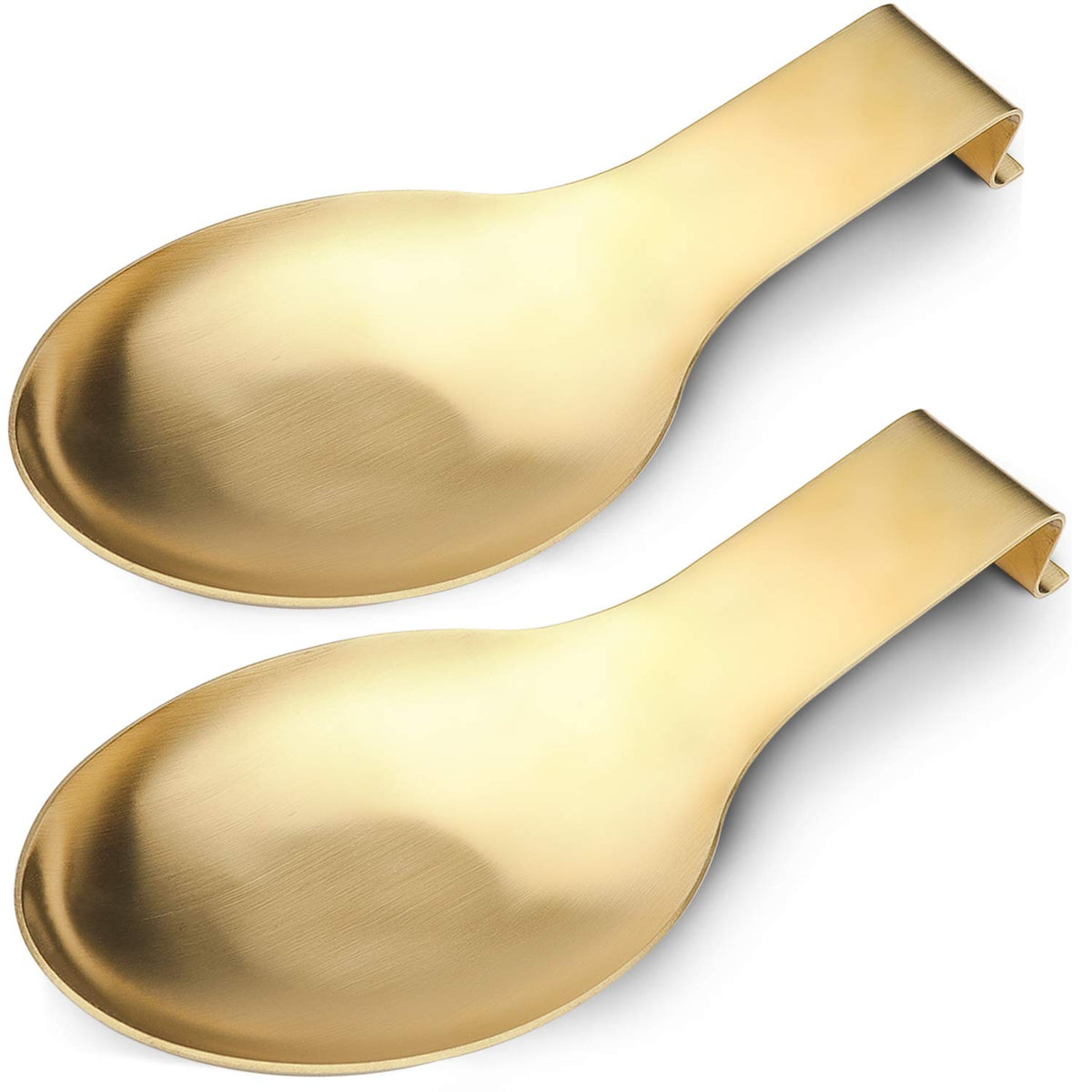 VanlonPro reposacucharas en acero inoxidable dorado, dos piezas, para ordenar utensilios