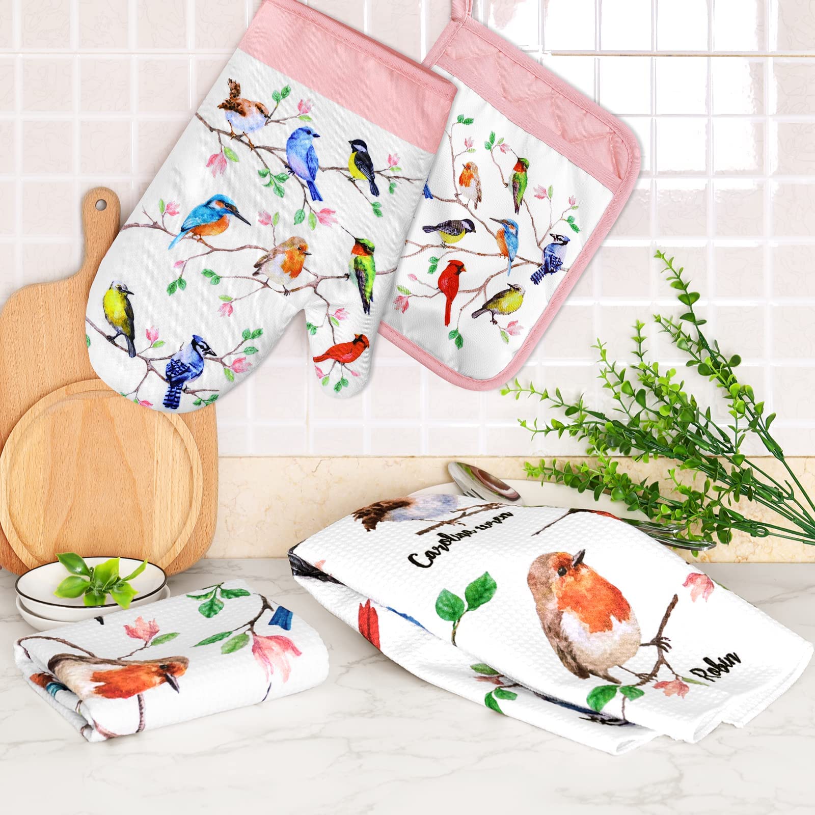 Vansolinne toallas cocina colibrí, diseño vibrante para alegrar la cocina.