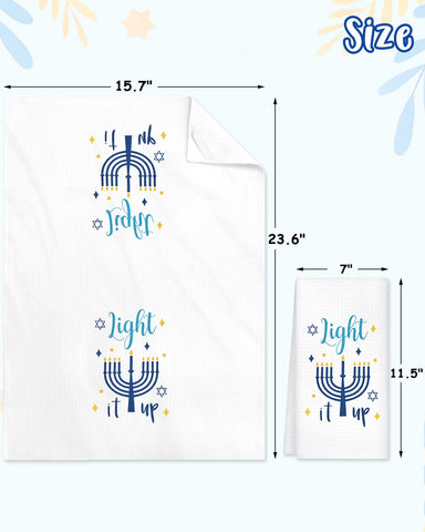 Toallas Vansolinne en colores vivos para decorar la cocina Hanukkah