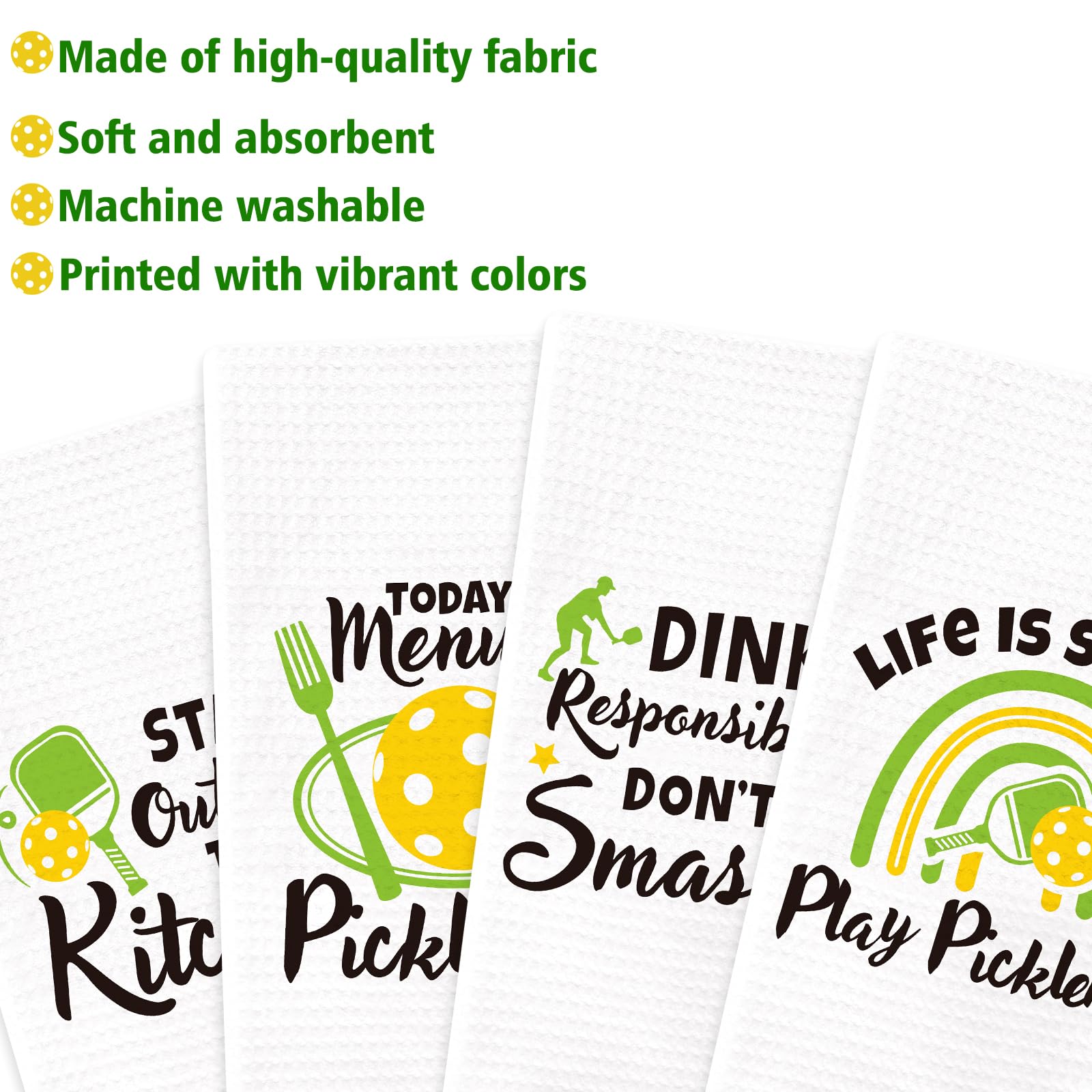 Vansolinne Pickleball: toallas absorbentes para secar platos y superficies.