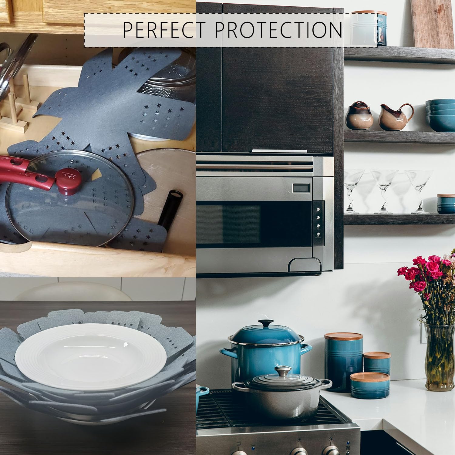VANWYCHEN protector multipluso para ollas, sartenes y macetas, ideal para cocina y jardín