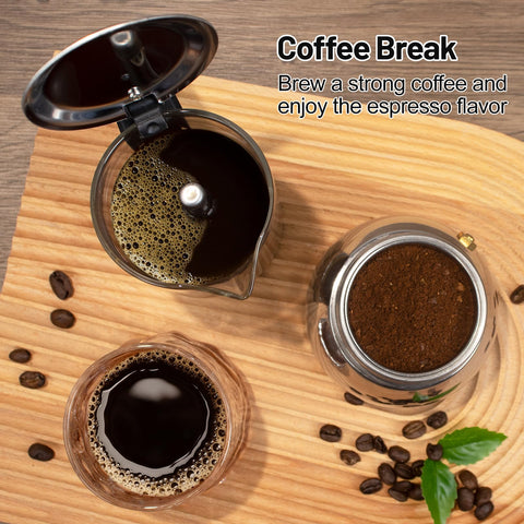 Vaolvpant cafetera moka para cafe expreso en casa