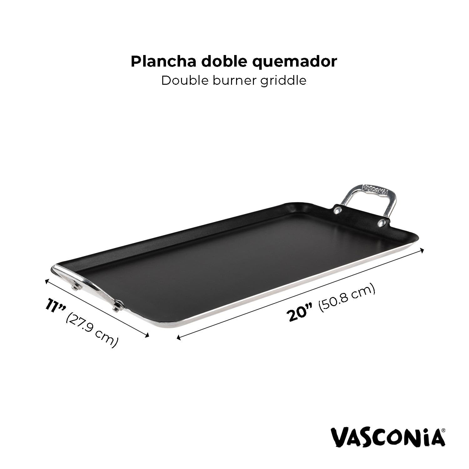 Vasconia plancha lavavajillas apta: limpieza rápida tras la cocción.