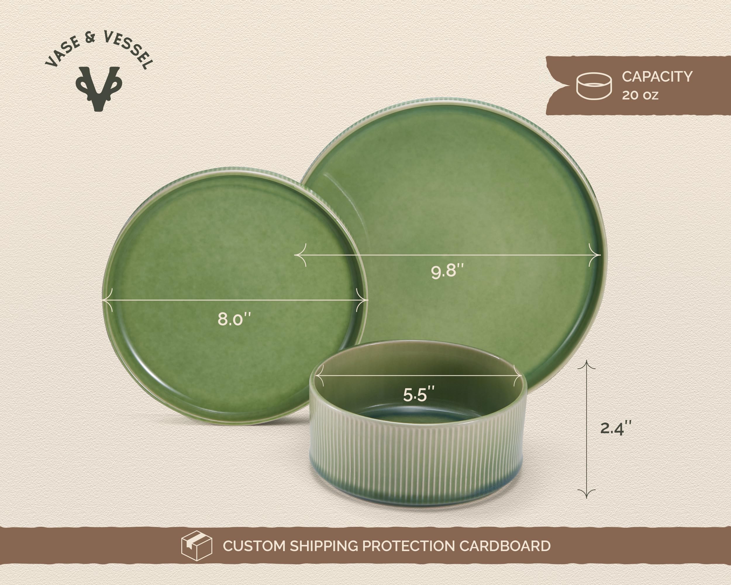 Vase and Vessel: empaque protector para envío seguro y entrega en buen estado.