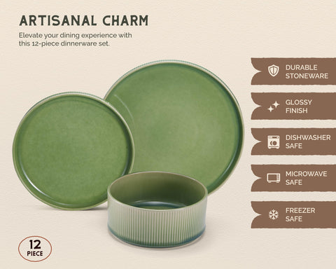 Vase and Vessel: exterior acanalado con relieve, toque artesanal en la mesa.