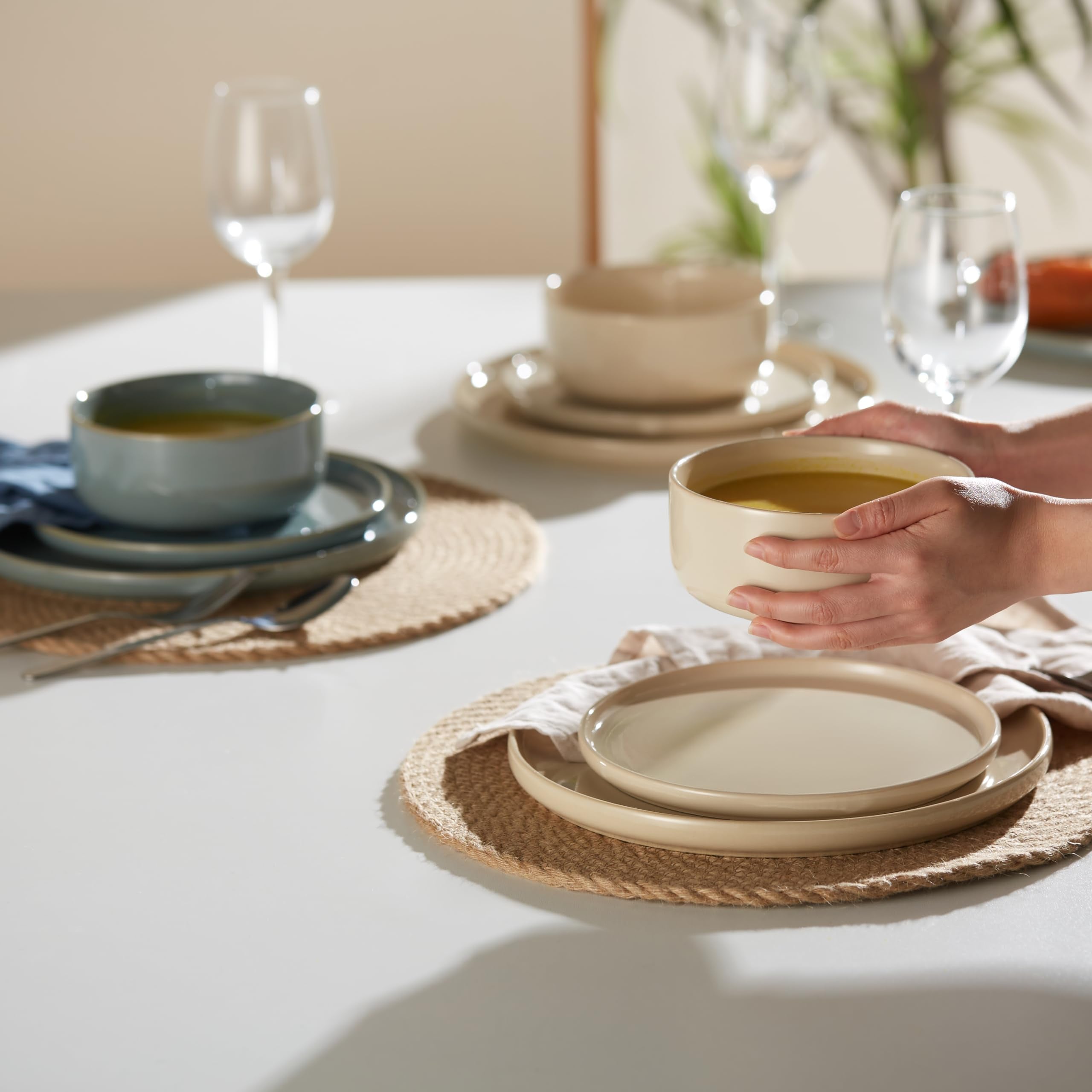 Conjunto Vase and Vessel: platos de ensalada de 8.2 pulgadas para porciones equilibradas
