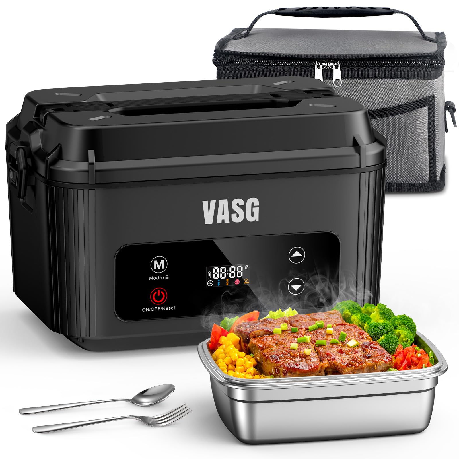 Almuerzo eléctrico VASG con calentamiento 360° para calentar uniformemente.