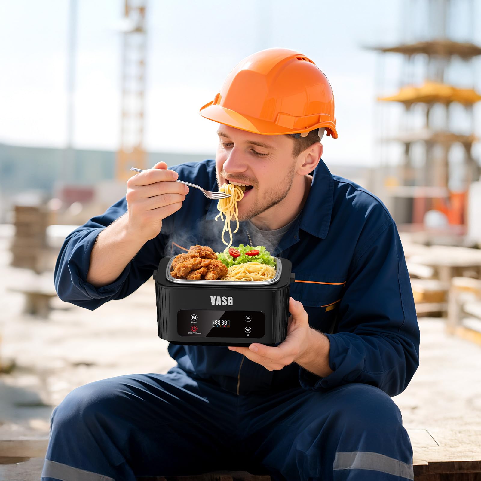 Funda aislante incluida para transportar el almuerzo caliente con seguridad.