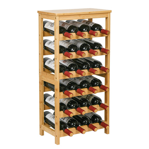 VASMIA estante de vino de 6 niveles, en el piso, estable para tus botellas.