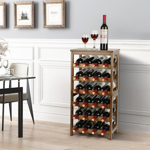 VASMIA Estantería de vinos de 6 niveles para exhibir botellas ordenadamente