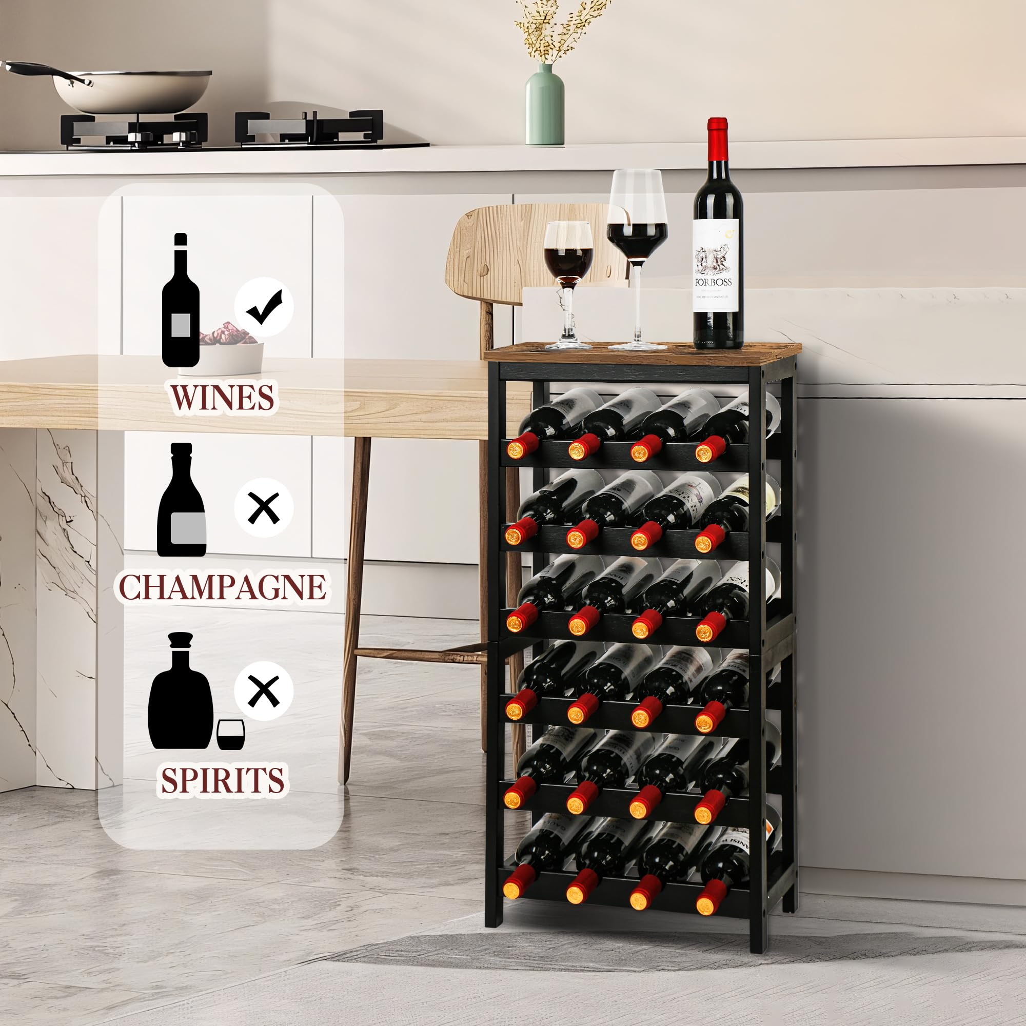 VASMIA estilo retro elegante para exhibir vinos con orden.