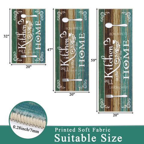 Vaukki Boho 20x47 en turquesa, ideal como pasillo de cocina medio.