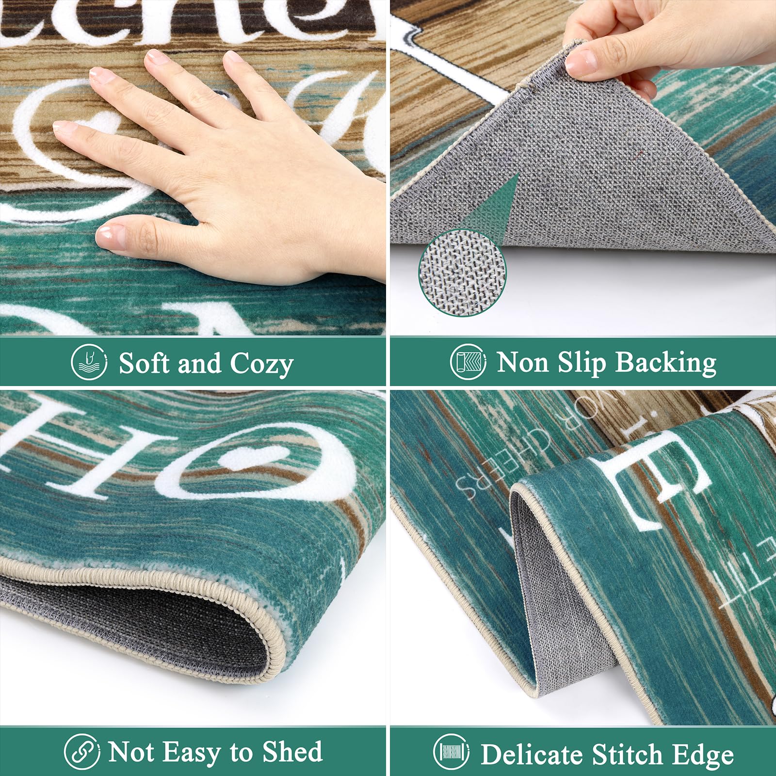 Tejido suave de poliéster azul turquesa de Vaukki para cocina.