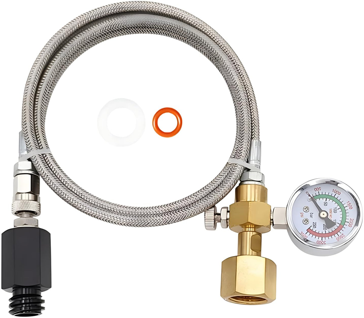 VaVoger adaptador CO2 CGA320 de acero inoxidable, conexión estable para máquinas de soda en casa.